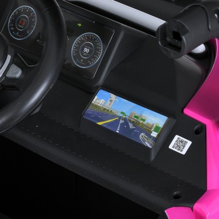 Дитячий електромобіль Джип Bambi M 5824 EBLRS-8 Jeep Wrangler Rubicon, 4 мотори по 25W, EVA, шкіра, Bluetooth, MP3, рожевий