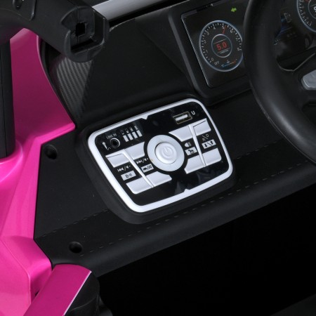 Дитячий електромобіль Джип Bambi M 5824 EBLRS-8 Jeep Wrangler Rubicon, 4 мотори по 25W, EVA, шкіра, Bluetooth, MP3, рожевий