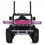 Дитячий електромобіль Джип Bambi M 5824 EBLRS-8 Jeep Wrangler Rubicon, 4 мотори по 25W, EVA, шкіра, Bluetooth, MP3, рожевий