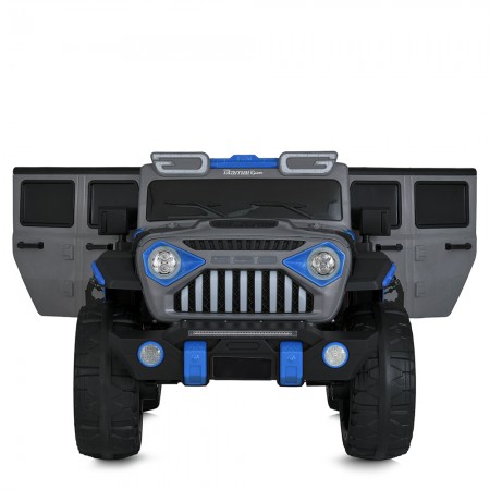 Дитячий електромобіль Джип Jeep Wrangler Rubicon Bambi M 5845EBLRS-4 синій фарбований, 4 мотори по 45W, EVA, екошкіра, MP3, Bluetooth Дитячий електромобіль Джип Jeep Wrangler Rubicon Bambi M 5845EBLRS-4 синій фарбований, 4 мотори по 45W, EVA, екошкіра, MP3, Bluetooth
