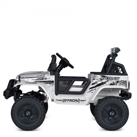 Джип M 5991EBLR-1 24V 1шт 2, 4G, 1аккум24V5AH, 4мотора50W, BLUETOOTH, USB, TF, EVA, музыка, свет, шкіра, білий Джип M 5991EBLR-1 24V 1шт 2, 4G, 1аккум24V5AH, 4мотора50W, BLUETOOTH, USB, TF, EVA, музыка, свет, шкіра, білий