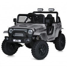 Джип M 5991EBLR-11 24V 1шт 2, 4G, 1аккум24V5AH, 4мотора50W, BLUETOOTH, USB, TF, EVA, музыка, свет, шкіра, сірий