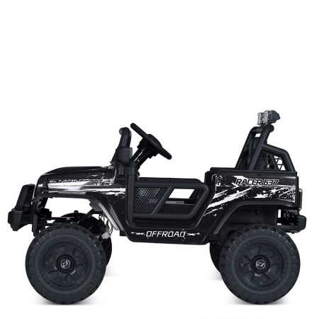 Джип M 5991EBLR-2 24V 1шт 2, 4G, 1аккум24V5AH, 4мотора50W, BLUETOOTH, USB, TF, EVA, музика, світло, шкіра, чорний Джип M 5991EBLR-2 24V 1шт 2, 4G, 1аккум24V5AH, 4мотора50W, BLUETOOTH, USB, TF, EVA, музика, світло, шкіра, чорний