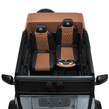 Джип M 6150AL-2 24V 1шт 1*24V200W, 1*24V10AH, гумов.колеса, BLUETOOTH, USB, шкіра, світло, чорний
