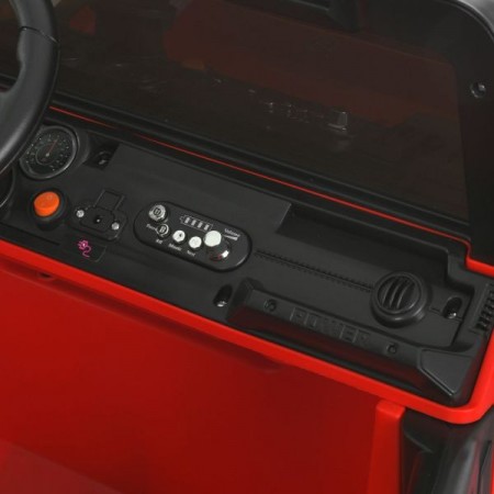 Детский электромобиль Джип Jeep Wrangler M 6287EBLR-3 двухместный красный, 4 мотора по 45W, EVA, кожа, Bluetooth