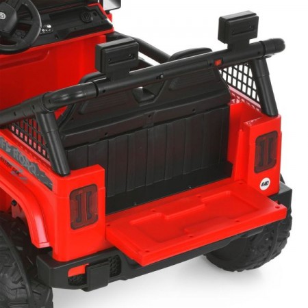 Детский электромобиль Джип Jeep Wrangler M 6287EBLR-3 двухместный красный, 4 мотора по 45W, EVA, кожа, Bluetooth