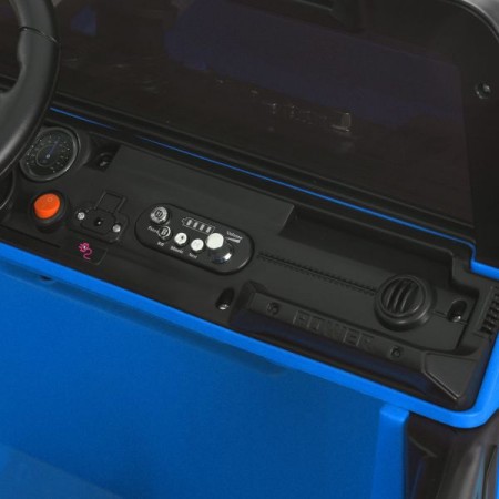 Детский электромобиль Джип Jeep Wrangler M 6287EBLR-4 двухместный синий, 4 мотора по 45W, EVA, кожа, Bluetooth