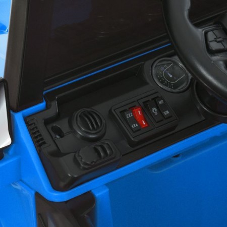 Детский электромобиль Джип Jeep Wrangler M 6287EBLR-4 двухместный синий, 4 мотора по 45W, EVA, кожа, Bluetooth