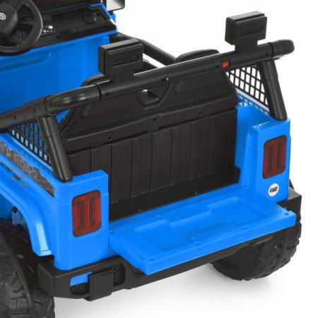 Детский электромобиль Джип Jeep Wrangler M 6287EBLR-4 двухместный синий, 4 мотора по 45W, EVA, кожа, Bluetooth