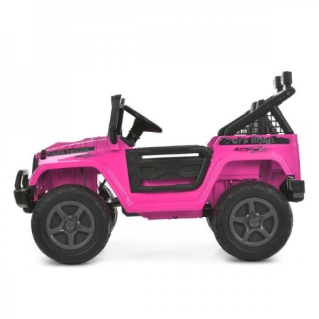 Детский электромобиль Джип Jeep Wrangler M 6287EBLR-8 двухместный розовый, 4 мотора по 45W, EVA, кожа, Bluetooth Детский электромобиль Джип Jeep Wrangler M 6287EBLR-8 двухместный розовый, 4 мотора по 45W, EVA, кожа, Bluetooth