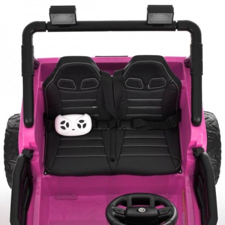 Детский электромобиль Джип Jeep Wrangler M 6287EBLR-8 двухместный розовый, 4 мотора по 45W, EVA, кожа, Bluetooth