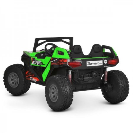 Джип M 6291EBLR-5(24V) (1шт) 2,4G, 4мотори35W, 2акум12V7AH, MP3, USB, BLUETOOTH, EVA, TF, шкіра, свет, музыка, зелений