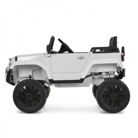 Детский электромобиль Джип Toyota Land Cruiser M 6296EBLR-1 двухместный, 4 мотора по 45W, EVA, кожа, MP3, Bluetooth, белый