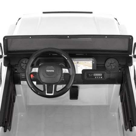 Детский электромобиль Джип Toyota Land Cruiser M 6296EBLR-1 двухместный, 4 мотора по 45W, EVA, кожа, MP3, Bluetooth, белый