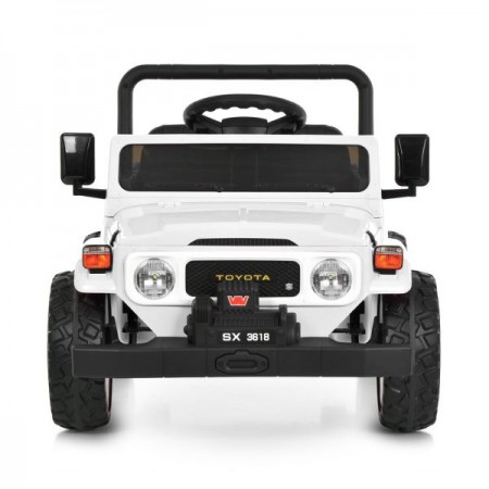 Дитячий електромобіль Джип Toyota Land Cruiser Pickup M 6308EBLR-1 білий, 2 мотори по 35W, EVA, шкіра, MP3, Bluetooth Дитячий електромобіль Джип Toyota Land Cruiser Pickup M 6308EBLR-1 білий, 2 мотори по 35W, EVA, шкіра, MP3, Bluetooth