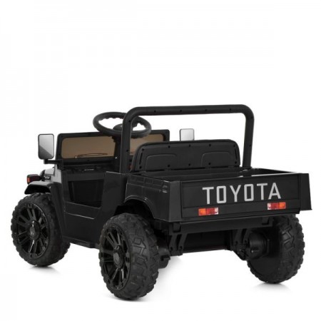 Дитячий електромобіль Джип Toyota Land Cruiser Pickup M 6308EBLR-2 чорний, 2 мотори по 35W, EVA, шкіра, Bluetooth Дитячий електромобіль Джип Toyota Land Cruiser Pickup M 6308EBLR-2 чорний, 2 мотори по 35W, EVA, шкіра, Bluetooth