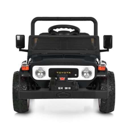 Дитячий електромобіль Джип Toyota Land Cruiser Pickup M 6308EBLR-2 чорний, 2 мотори по 35W, EVA, шкіра, Bluetooth Дитячий електромобіль Джип Toyota Land Cruiser Pickup M 6308EBLR-2 чорний, 2 мотори по 35W, EVA, шкіра, Bluetooth