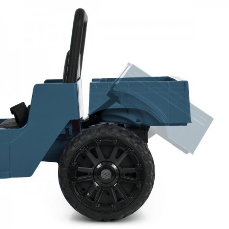 Детский электромобиль Джип Toyota Land Cruiser Pickup M 6308EBLR-4 синий, 2 мотора по 35W, EVA, кожа, Bluetooth, MP3