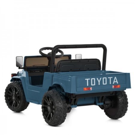 Детский электромобиль Джип Toyota Land Cruiser Pickup M 6308EBLR-4 синий, 2 мотора по 35W, EVA, кожа, Bluetooth, MP3
