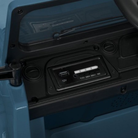 Детский электромобиль Джип Toyota Land Cruiser Pickup M 6308EBLR-4 синий, 2 мотора по 35W, EVA, кожа, Bluetooth, MP3