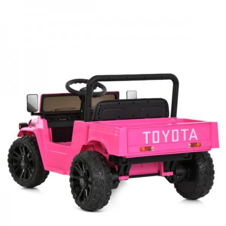 Дитячий електромобіль Джип Toyota Land Cruiser Pickup M 6308EBLR-8, 2 мотори по 35W, EVA, екошкіра, MP3, USB, Bluetooth, рожевий Дитячий електромобіль Джип Toyota Land Cruiser Pickup M 6308EBLR-8, 2 мотори по 35W, EVA, екошкіра, MP3, USB, Bluetooth, рожевий