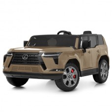 Джип M 6409EBLR-13 2,4G р/к, 1*12V10AH, 4мотори45W, MP3, USB, TF, BLUETOOTH, APP, EVA, шкіра, музика, світло, бежевий