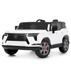 Джип M 6409EBLR-1 2,4G р/к, 1*12V10AH, 4мотори45W, MP3, USB, TF, BLUETOOTH, APP, EVA, шкіра, музика, світло, білий
