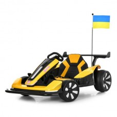 Електрокарт M 6311EBLR-6(24V) (1шт) р/к2,4G, 2мотори150W, 2акум12V12AH, EVA, MP3, TF, BLUETOOTH, музика, світло, жовтий Електрокарт M 6311EBLR-6(24V) (1шт) р/к2,4G, 2мотори150W, 2акум12V12AH, EVA, MP3, TF, BLUETOOTH, музика, світло, жовтий