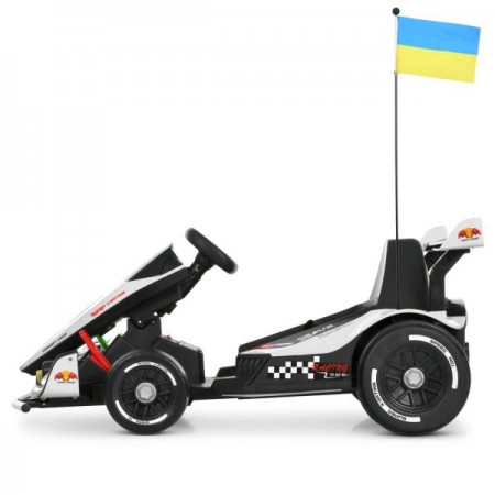 Электрокарта M 6322EBLR-1 на радиоуправлении 2,4G, 2моторы150W, 1акум24V14AH, EVA, музыка, свет, кожа, белый Электрокарта M 6322EBLR-1 на радиоуправлении 2,4G, 2моторы150W, 1акум24V14AH, EVA, музыка, свет, кожа, белый