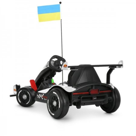 Электрокарта M 6322EBLR-1 на радиоуправлении 2,4G, 2моторы150W, 1акум24V14AH, EVA, музыка, свет, кожа, белый Электрокарта M 6322EBLR-1 на радиоуправлении 2,4G, 2моторы150W, 1акум24V14AH, EVA, музыка, свет, кожа, белый