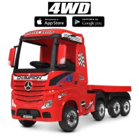 Дитячий електромобіль Вантажівка Bambi M 4208 EBLR-3(2) Mercedes Actros, з причепом, червоний