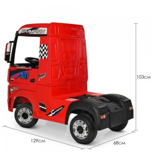 Дитячий електромобіль Вантажівка Bambi M 4208 EBLR-3 Mercedes Actros, червоний