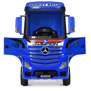 Дитячий електромобіль Вантажівка Bambi M 4208 EBLR-4 Mercedes Actros, синій