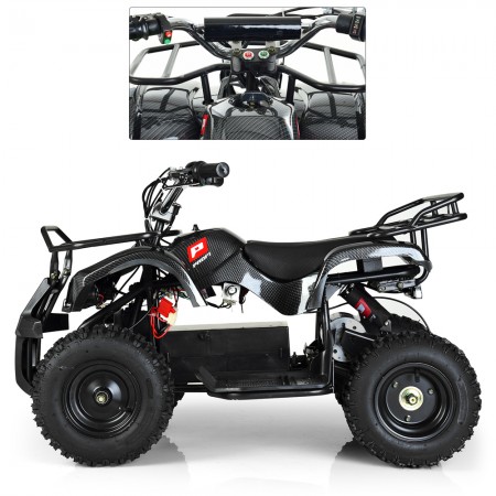 Дитячий електро квадроцикл для підлітків PROFI HB-EATV800N-19 V3, карбоновий Дитячий електро квадроцикл для підлітків PROFI HB-EATV800N-19 V3, карбоновий