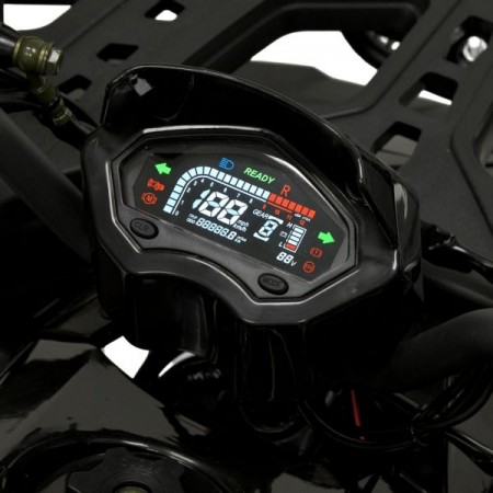 Квадроцикл HB-FFN1450-2-7(MP3) (1шт) мотор 1450W бесщеточный, 5аккум 12V/20AH, свет, до 50км/ч, до 82кг, черно-оранжевый