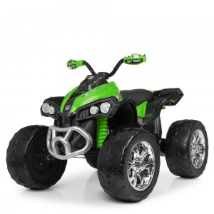 Дитячий електро квадроцикл Bambi M 4200 EBLR-5, чорно-зелений