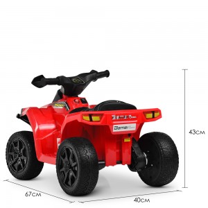 Дитячий електро квадроцикл Bambi M 4207 EL-3, червоний
