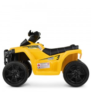 Дитячий електро квадроцикл Bambi M 4207 EL-6, жовтий