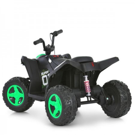 Квадроцикл M 6283EL-5 2*35W,1*12V7-9AH, муз, світло, шкір.сидіння, BLUETOOTH, MP3, USB, EVA, зелений Квадроцикл M 6283EL-5 2*35W,1*12V7-9AH, муз, світло, шкір.сидіння, BLUETOOTH, MP3, USB, EVA, зелений