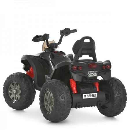 Квадроцикл M 6294EL-2 2мотори45W, 1акум12V9AH, EVA, MP3, USB, TF, BLUETOOTH, шкіра, музика, світло, чорний Квадроцикл M 6294EL-2 2мотори45W, 1акум12V9AH, EVA, MP3, USB, TF, BLUETOOTH, шкіра, музика, світло, чорний