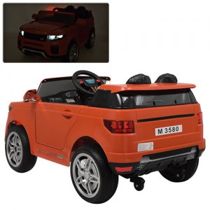 Дитячий електромобіль Джип Bambi M 3580 EBLR-7-1 Land Rover, помаранчевий