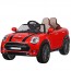 Детский электромобиль Bambi M 3595 EBLR-3 Mini Cooper, двухместный, красный