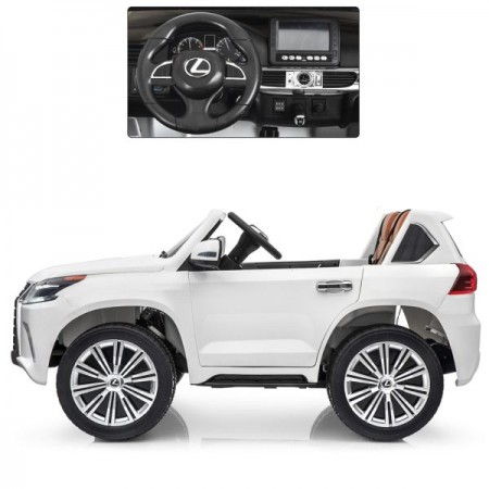 Машина M 3906(MP4)EBLR-1 р/к2,4G,4мотори35W,12V14Ah PRO,колEVA,USB,SD,MP4,шкiр.сид,5точ.рем,бiлий Машина M 3906(MP4)EBLR-1 р/к2,4G,4мотори35W,12V14Ah PRO,колEVA,USB,SD,MP4,шкiр.сид,5точ.рем,бiлий