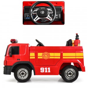 Детский электромобиль Bambi M 4051 EBLR-3 Пожарная машина, красный