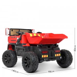 Дитячий електромобіль Вантажівка Bambi M 4287 EBLR-3 Самоскид, двомісний, червоний