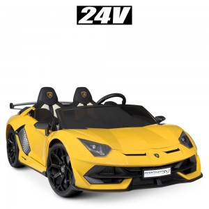 Дитячий електромобіль Bambi M 4788 EBLR-6 (24V) Lamborghini, двомісний, жовтий