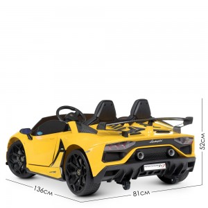 Детский электромобиль Bambi M 4788 EBLR-6 (24V) Lamborghini, двухместный, желтый