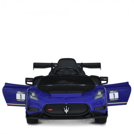 Детский электромобиль Maserati MC20 GT2 Bambi M 5105EBLR-4 синий, 4 мотора по 25W, EVA, кожа, MP3, Bluetooth