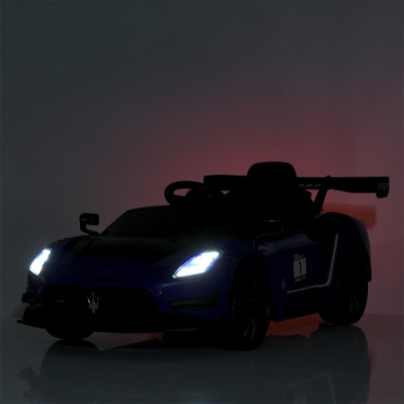 Детский электромобиль Maserati MC20 GT2 Bambi M 5105EBLR-4 синий, 4 мотора по 25W, EVA, кожа, MP3, Bluetooth