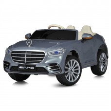 Машина M 6020EBLR-12 на радиоуправлении, 1акум12V10AH, 4*35W, MP3, USB, TF, BLUETOOTH, APP, EVA, шкіра, музыка, свет, небесно-сірий